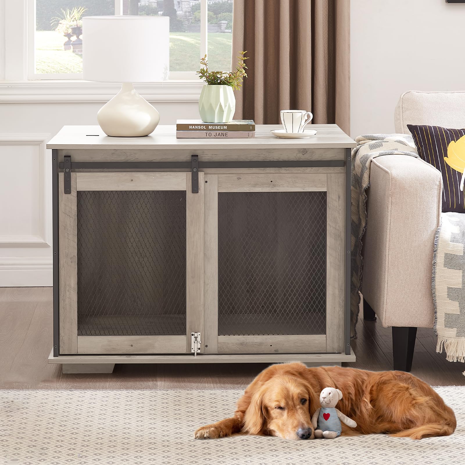 Furniture Dog Crate Large Dog Dog Crate Furniture, Wooden Dog