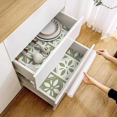 Miniatura 3 de Ismoon Papel tapiz azul de acuarela para despegar y pegar, papel tapiz de rayas blancas, papel tapiz abstracto, extraíble, impermeable,