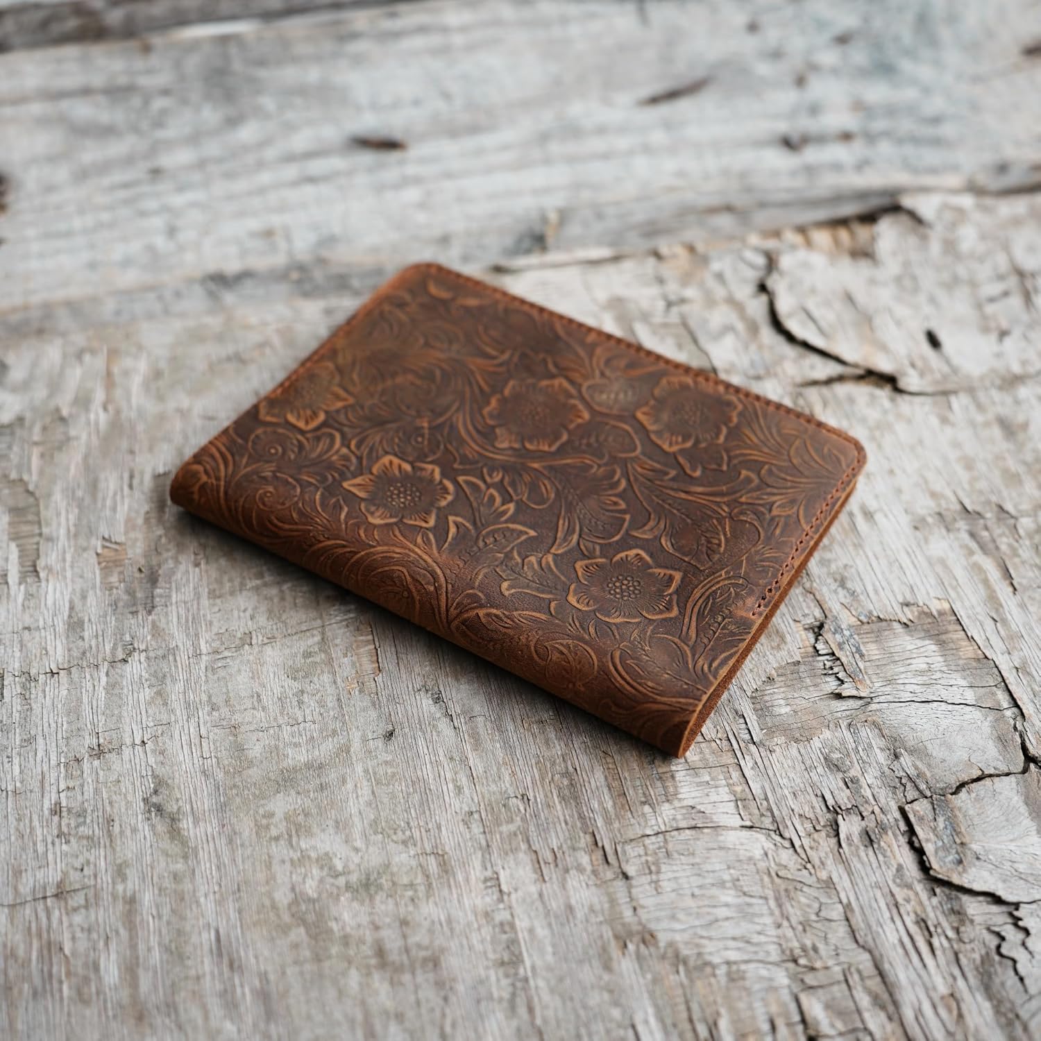 Personalized Leather Kobo Libra Colour/Clara Colour/Clara Cover Clara 2E / Clara Colour/BW 6.0" Libra 2 7.0" case, Kobo Clara Colour Ebook Cover Flower Brown