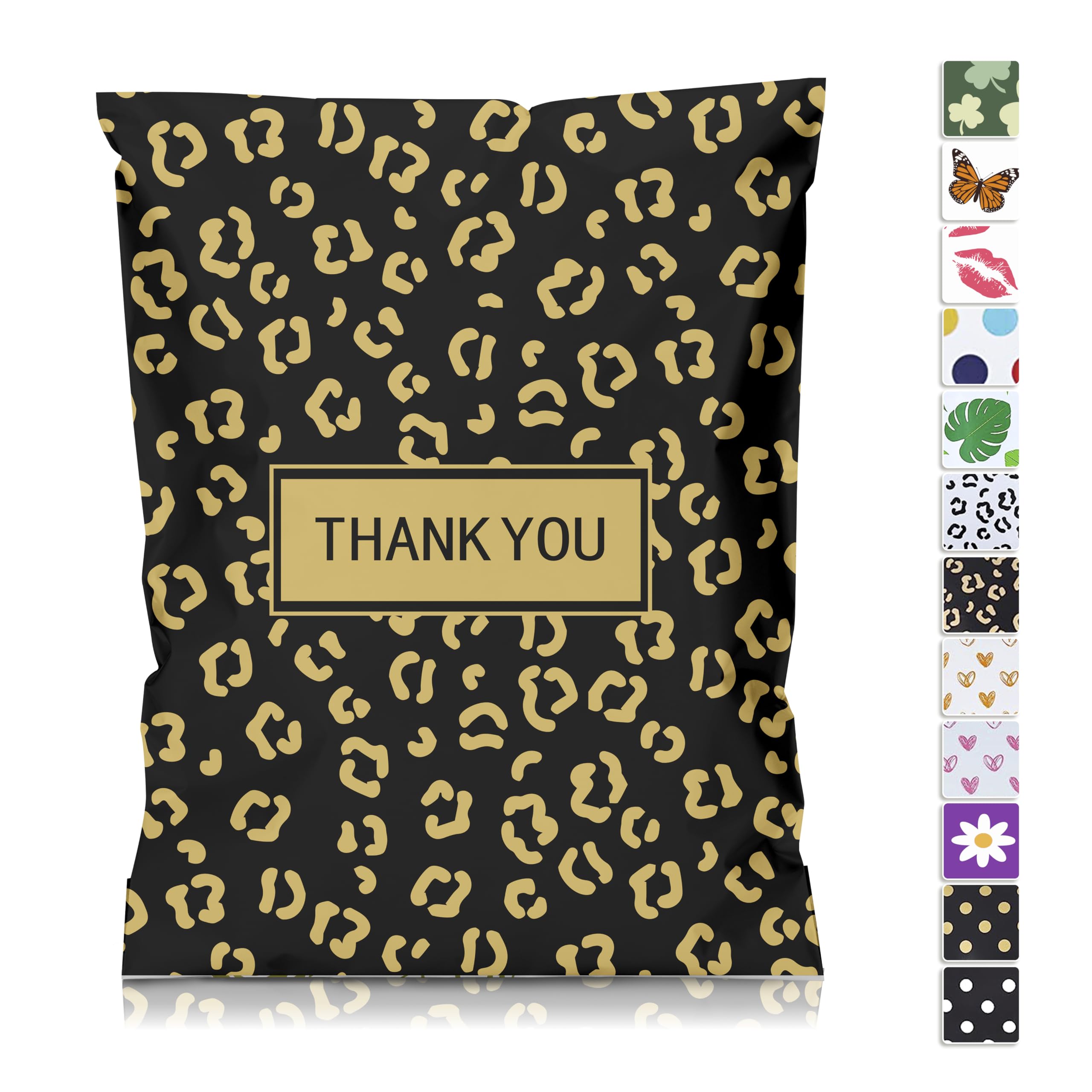 JinRuiKJ Thank You Poly Mailer 12x15.5 50 Pack - Shipping Bags for Clothing, Strong Thick and Self Adhesive Shipping Envelopes - Cute Packaging Bags