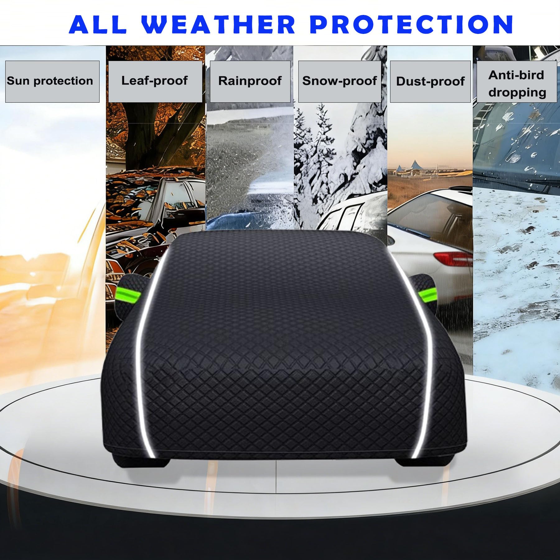 Telo Copriauto Antigrandine Imbottito per Jeep Avenger 2023-2025,Impermeabile per Auto,Invernale Copertura Antivento Traspirante,Protezione UV Antipolvere Antigraffio