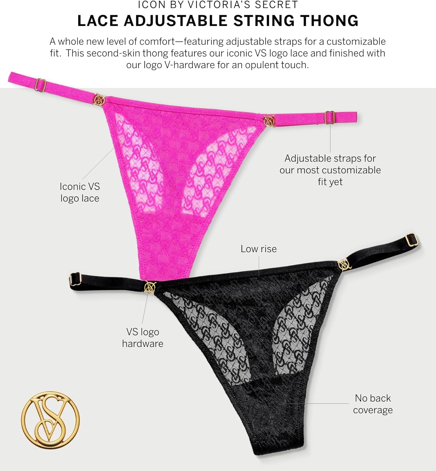 Victoria's Secret Women's Very Sexy Lace Thong Underwear, Panties for Women (XS-XXL) - Image 4
