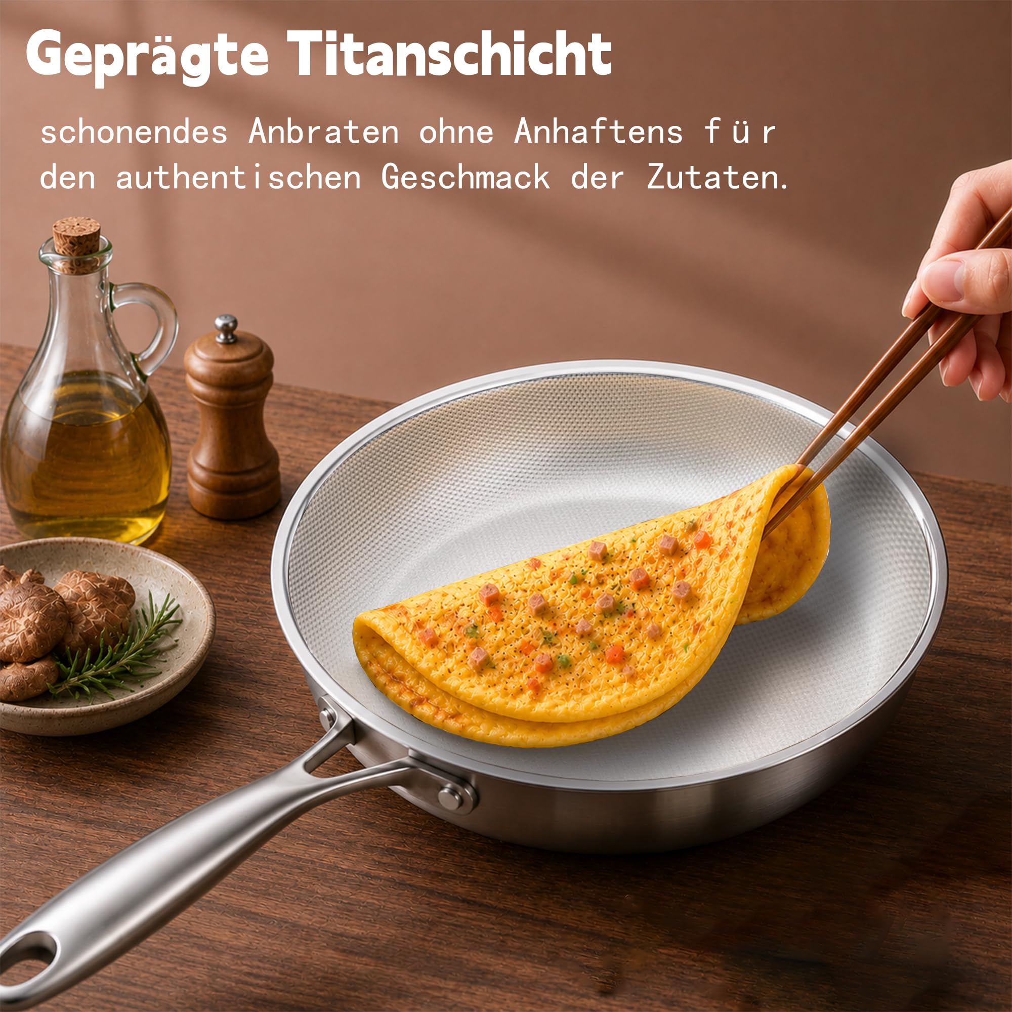 SSGP Titan-Bratpfanne, 28cm, 3-Schicht,PFOA-frei nur für den Herd geeignet