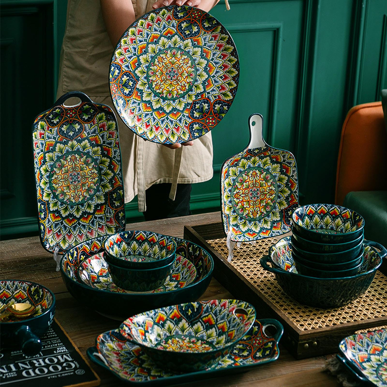 Miski do ryżu w stylu vintage, ceramiczne naczynia stołowe, miska do ryżu, wykwintne ceramiczne naczynia domowe odporne na wysoką temperaturę, kreatywne