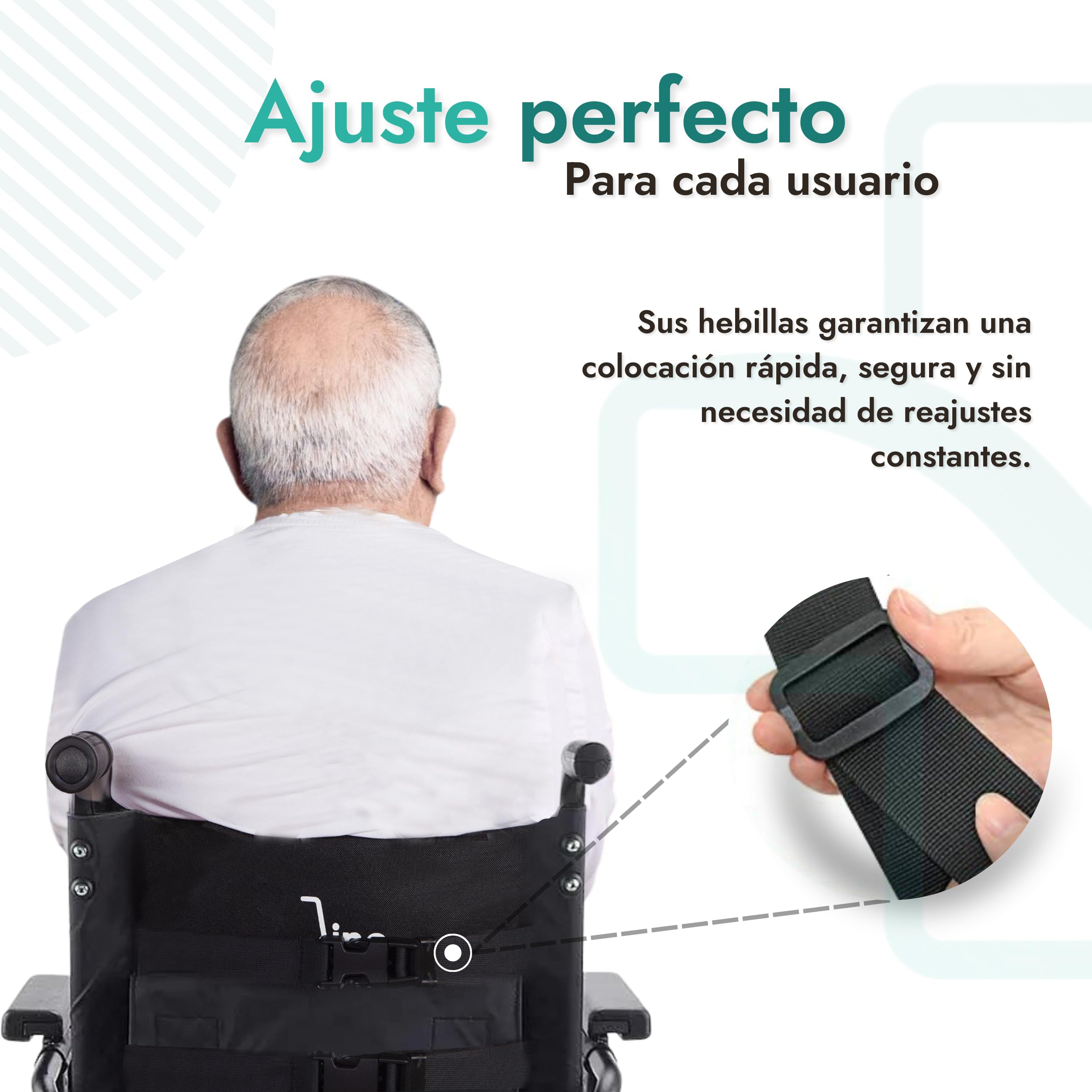 Arnés Abductor de Piernas: Confort Ergonómico y Estabilidad Superior, Ajuste Fácil con Cinchas, Material de Tres Capas Transpirable, para Sillas y Asientos, Varias Tallas (T-2 Contorno 60 x 75cm)