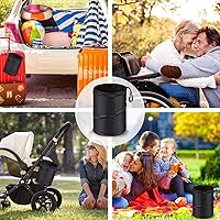 Vista 4 de Boao Bolsa de basura para automóvil, contenedor de basura portátil, plegable, a prueba de agua, cubo de basura para automóviles (1 unidad)