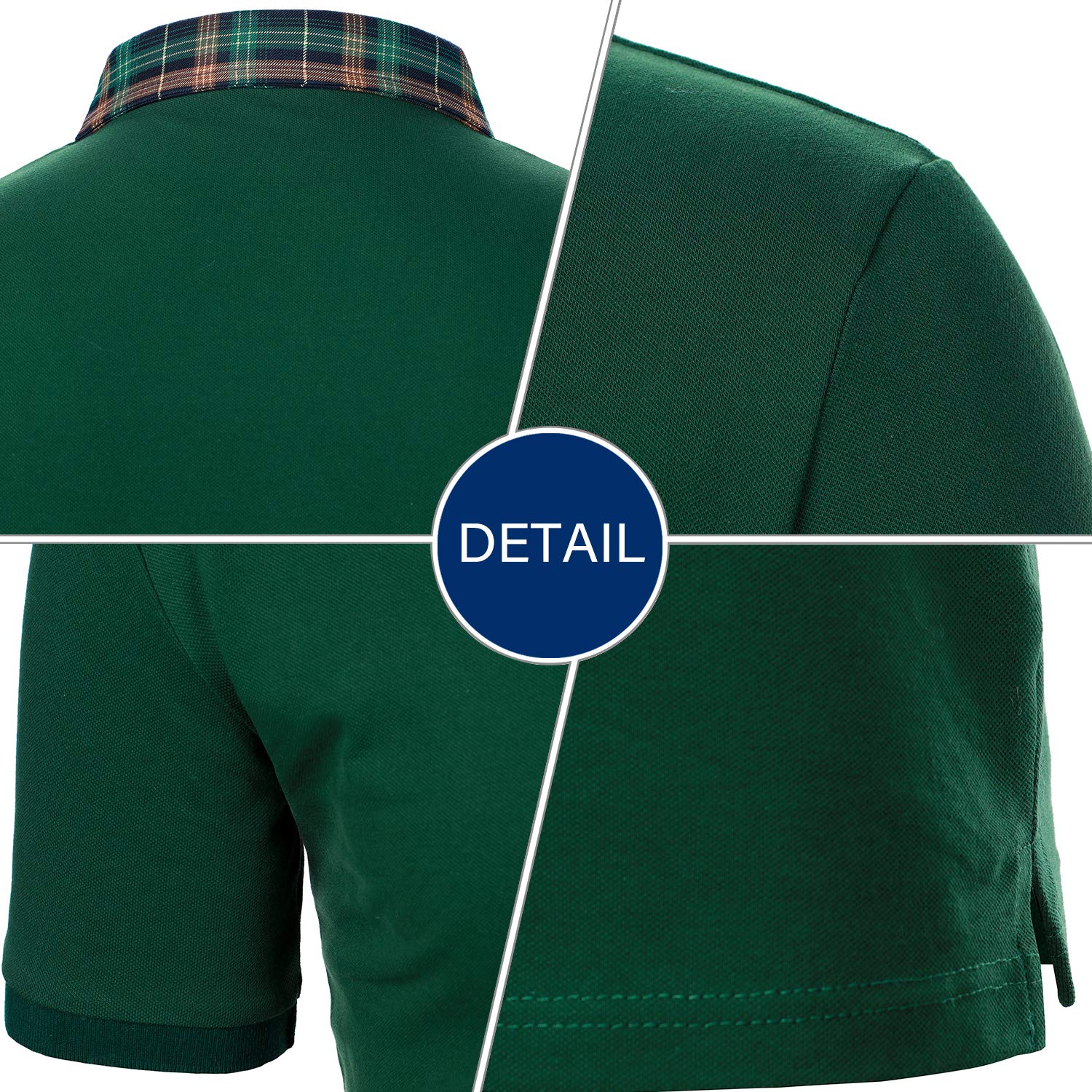 Polo Uomo Manica Corta Estivo T-Shirt da Golf a Contrasto Maglietta da Rugby