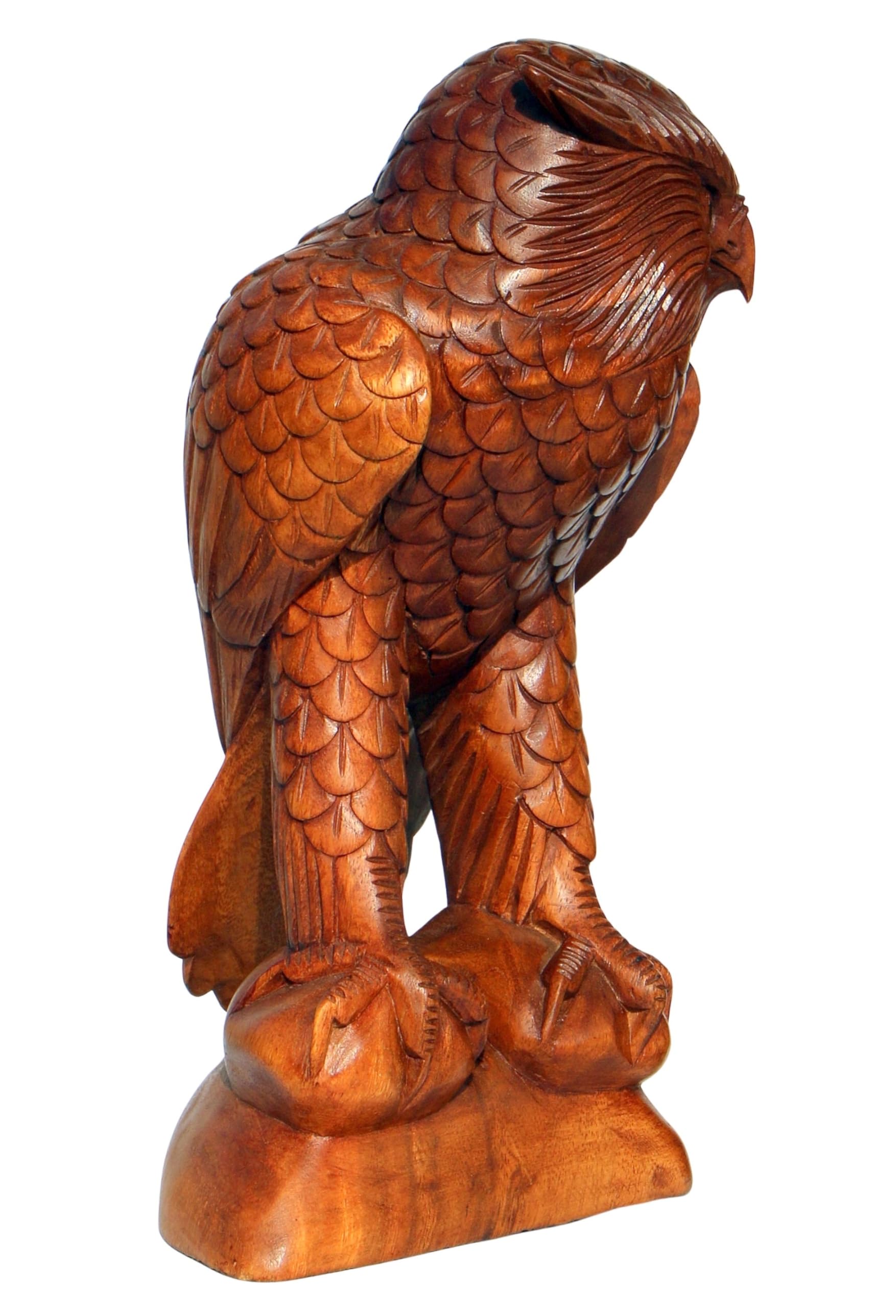 Holzfigur Bella 40 cm grande gufo in legno animali GREIF Uccello Kautz Uhu Owl eule29