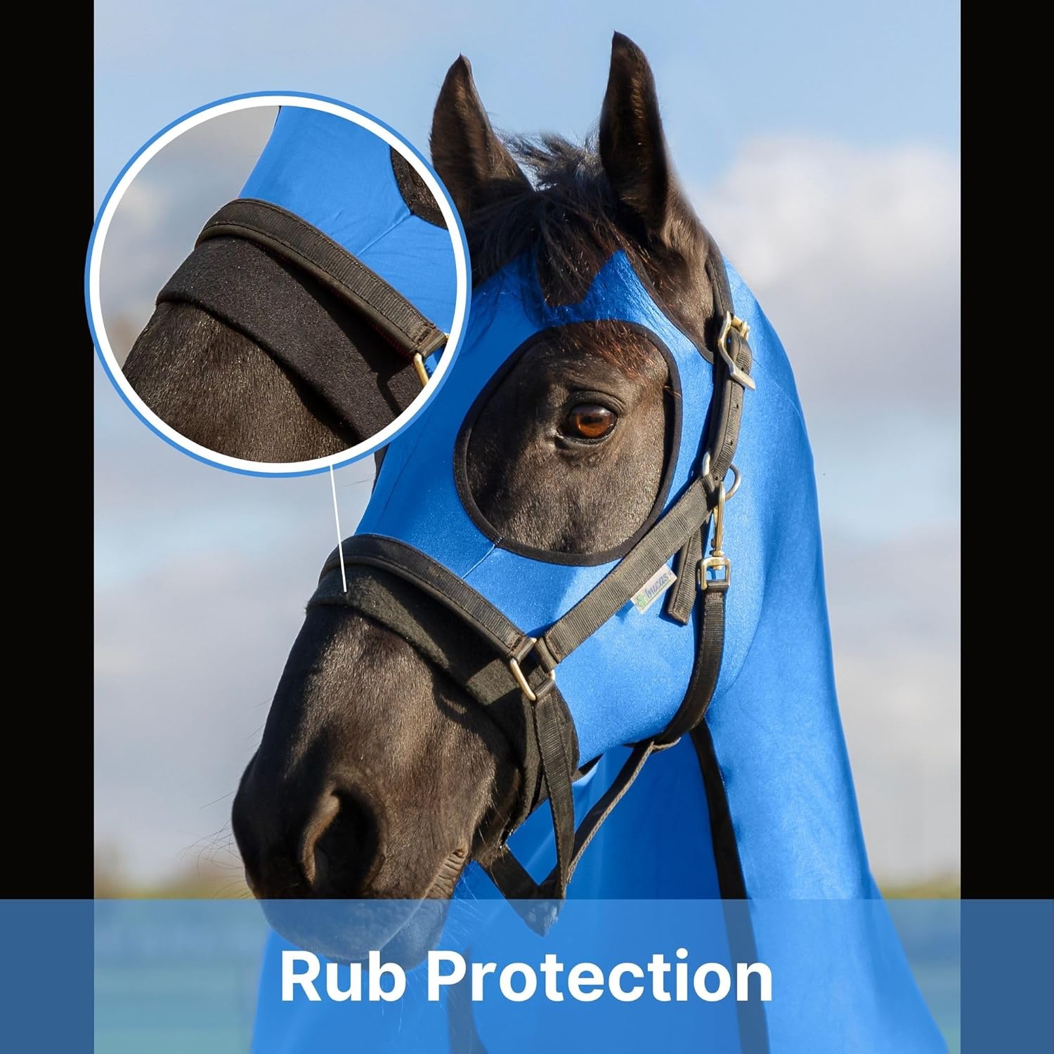RESISTANCE Premium Horse Sleazy Full Body Slicker with Zipper Face & Forelock Saver Horse Care Sheet