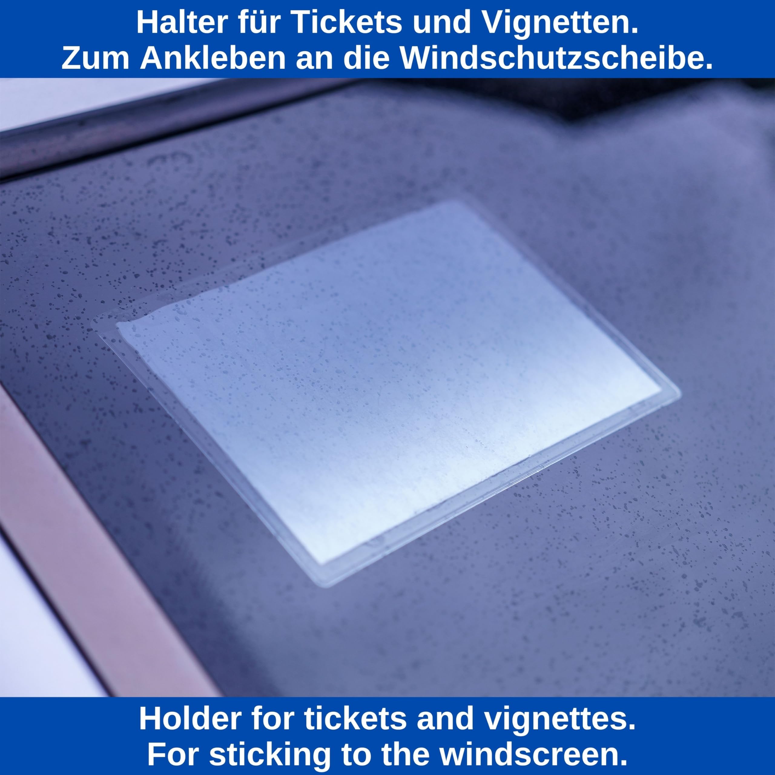 Porta Badge Parabrezza Auto 2 Pezzi - Formato DIN A5, Trasparente E Adesivo - Foto 5