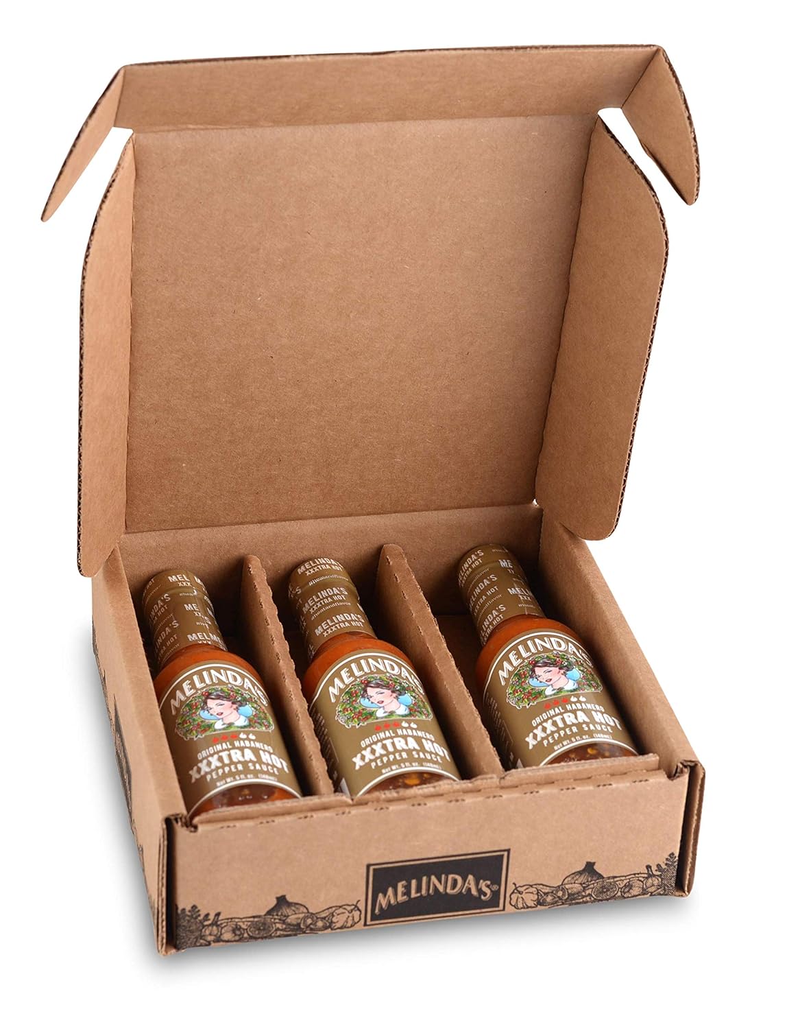 Melinda’s Original Habanero XXXtra Hot Sauce - Made with Habanero Peppers, Carrots, Onion, Vinegar & Garlic - Keto, Vegan, Gluten Free Hot Sauce - 5oz, 3 Pack