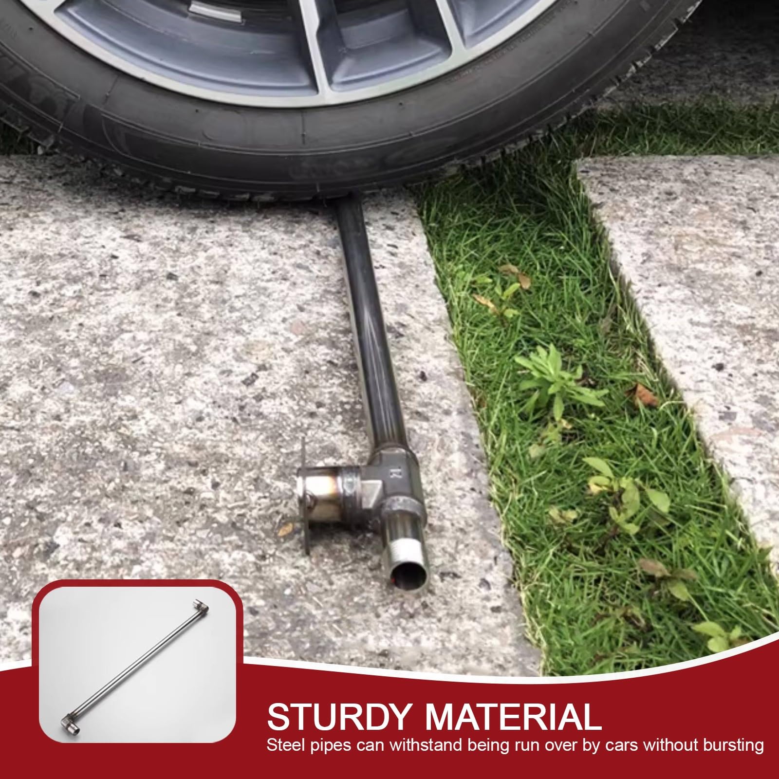 Słup wody ze stali nierdzewnej, do użytku na zewnątrz, pionowy dozownik wody, do ogrodu, do willi, na podwórko, łatwa instalacja (40 cm)