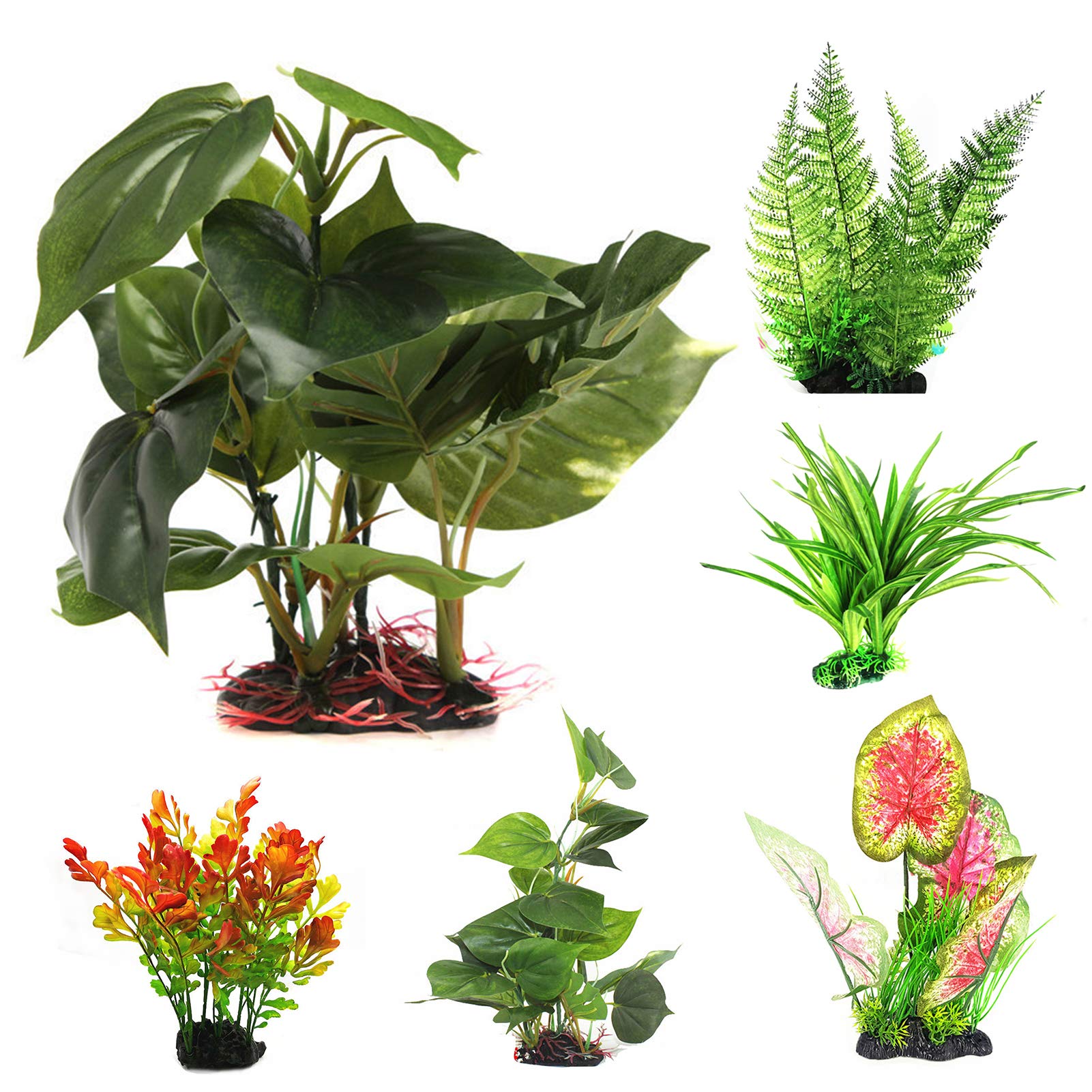 Amazon.com: BARMI Reptile Box Simulated Monstera Soluble Leaves Fish Tank  Water Plants Ornaments,Make Your Life be Full of Beautiful Vitality, Good  Memories C : Pet Supplies