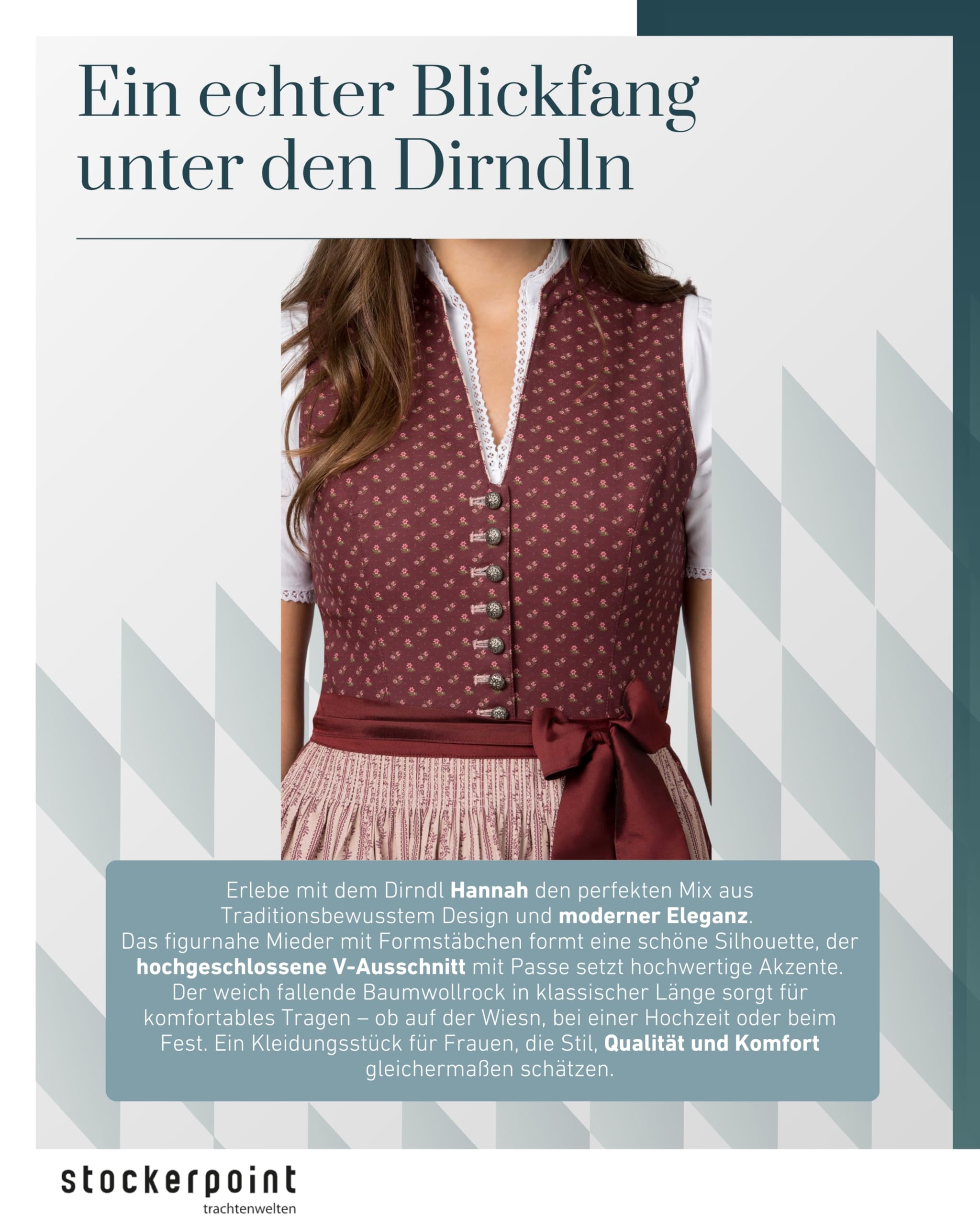 Damen Dirndl Hannah Kleid für besondere Anlässe (1er Pack)