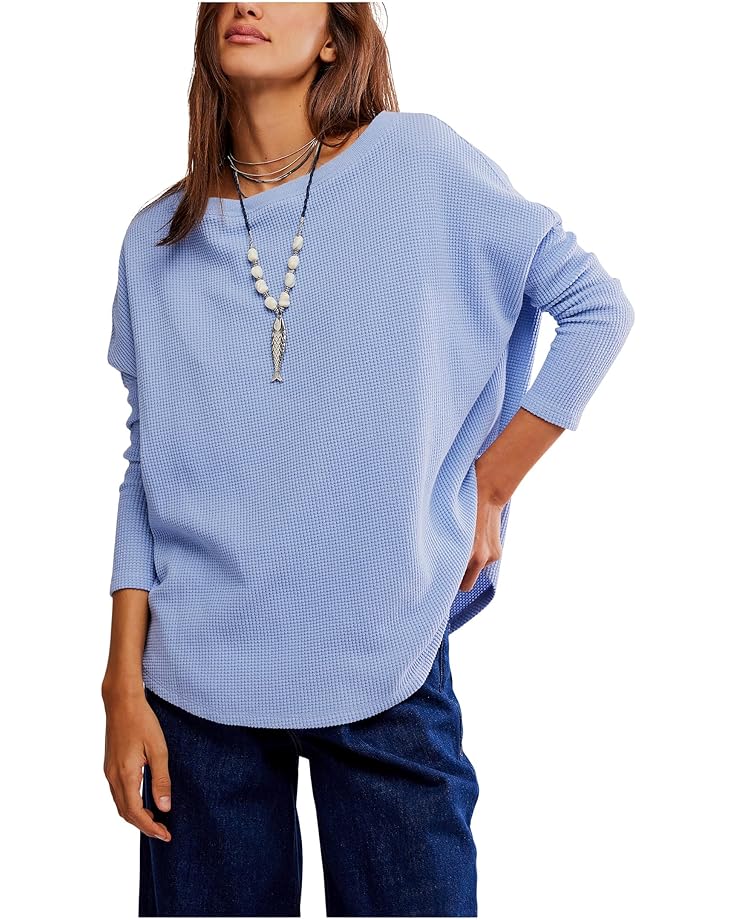 Free People Latte Blues Thermal Solid - Main View