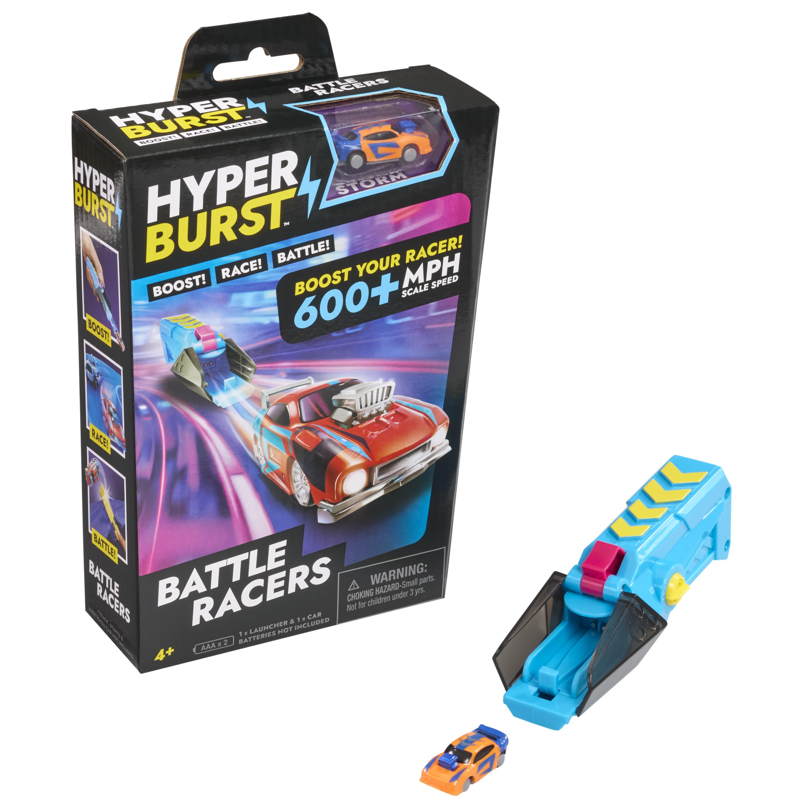 HYPER CHASE オートレース ゲーム BANDAI Amazon.com: Hyper Burst Battle Racers Orange Storm Car & Launcher