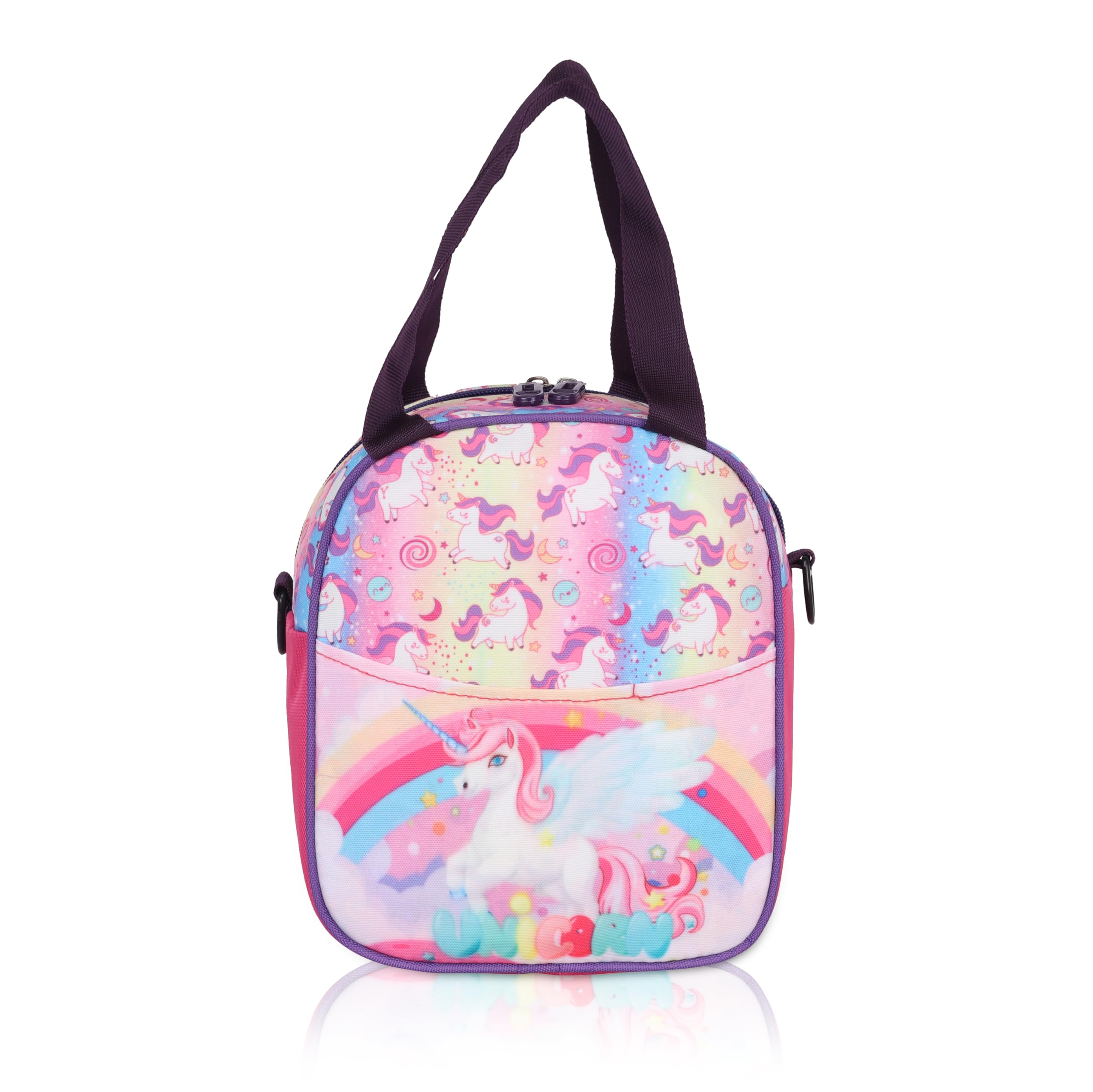 Echo Boomers Cheerful Unicorn Print Lunch Bag for Short Breaks | Equipped with High-Performance Insulation to Maintain Meal Freshness, Ideal for School, Work, and Picnics