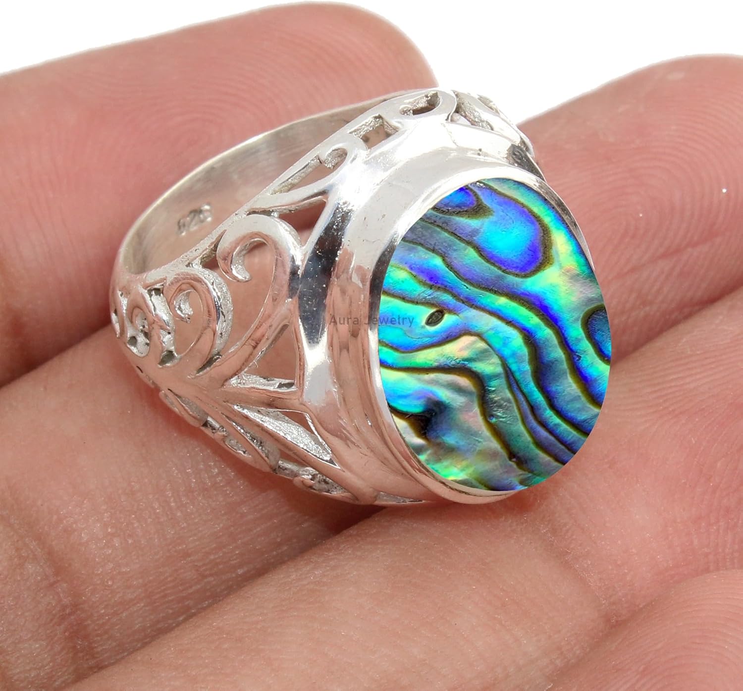 925 Sterling Silver Ring For Men & Women Natural Gemstone Ring Sterling Silver Minimalist Ring June Birthstone White Gemstone Ring