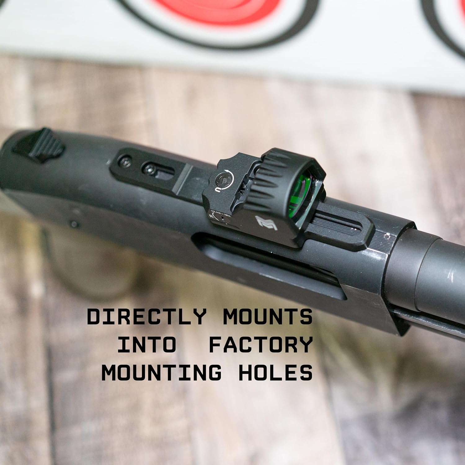 Monstrum Grimlock Shotgun Rail Mount with Universal Mounting System and Complete Screw Set | Compatible with Drilled and Tapped Shotgun Models | RMSc Footprint