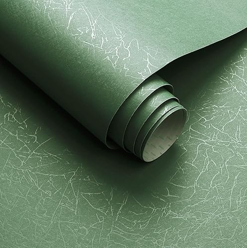 Miniatura 4 de Safiyya Papel tapiz de seda verde oscuro, papel tapiz texturizado para despegar y pegar, moderno papel de pared extraíble, rollos de vinilo