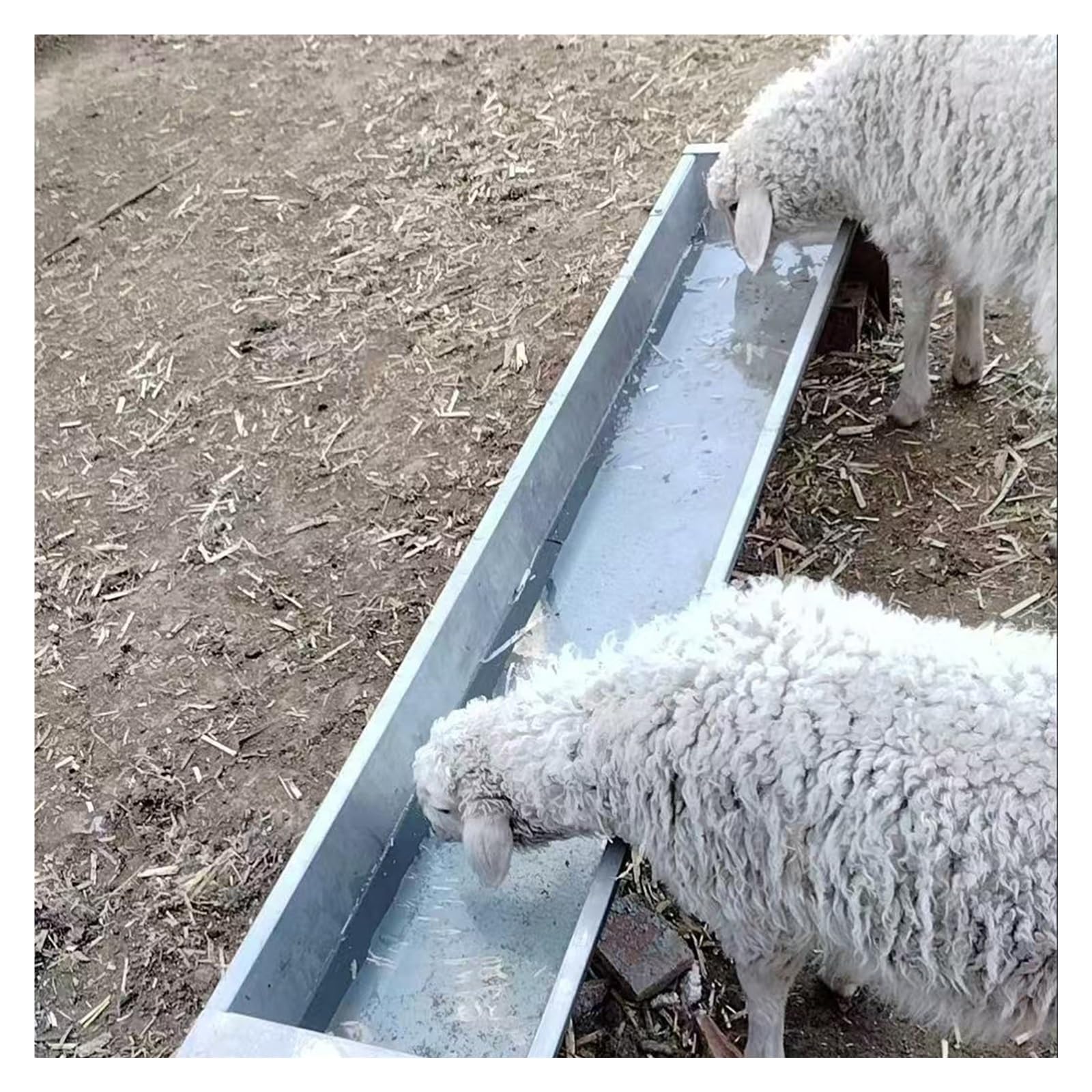 AMUFJJ Cattle Sheep Drinking Feeding Trough Large, Thickened Livestock Feeder Troughs Tub Load 32lb/ 64lb/ 124lb, Easy to Clean Animal Hay Feeders Waterers(L 19 7/10in (50cm))