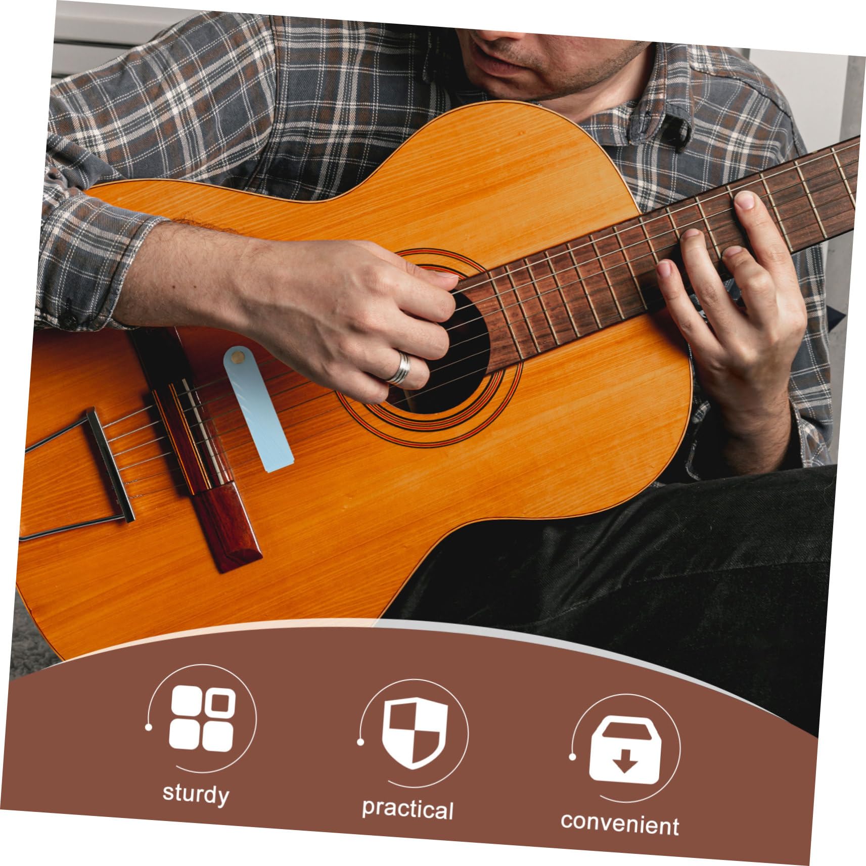 BESTonZON 5pezzi Silenziatore Per Chitarra e Folk Smorzatore Per Accessorio Per Riduzione Facile Usare e Portatile