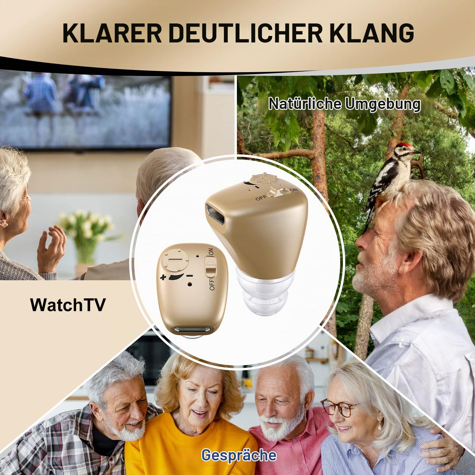 Wiederaufladbarer Soundverstärker mit digitaler Rauschunterdrückung für tragbares Tragen