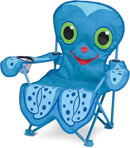 Melissa & Doug Sunny Patch Flex Octopus - Silla de playa plegable para niños (embalaje sin frustraciones)