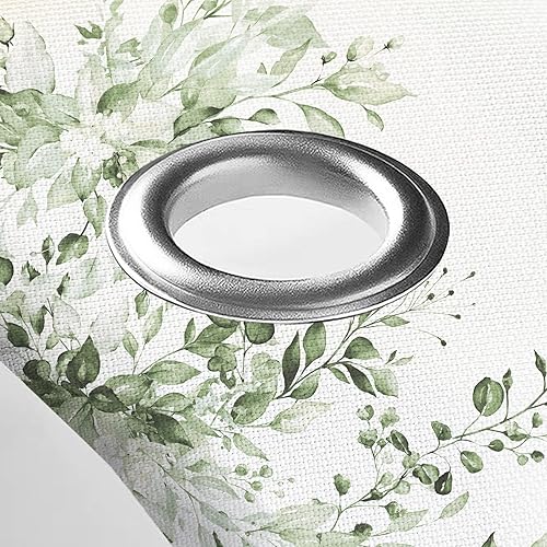 Miniatura 5 de Tititex - Juego de cortinas de regadera de eucalipto verde claro, hojas de acuarela en la parte superior, decoración floral de baño, 72 x 72