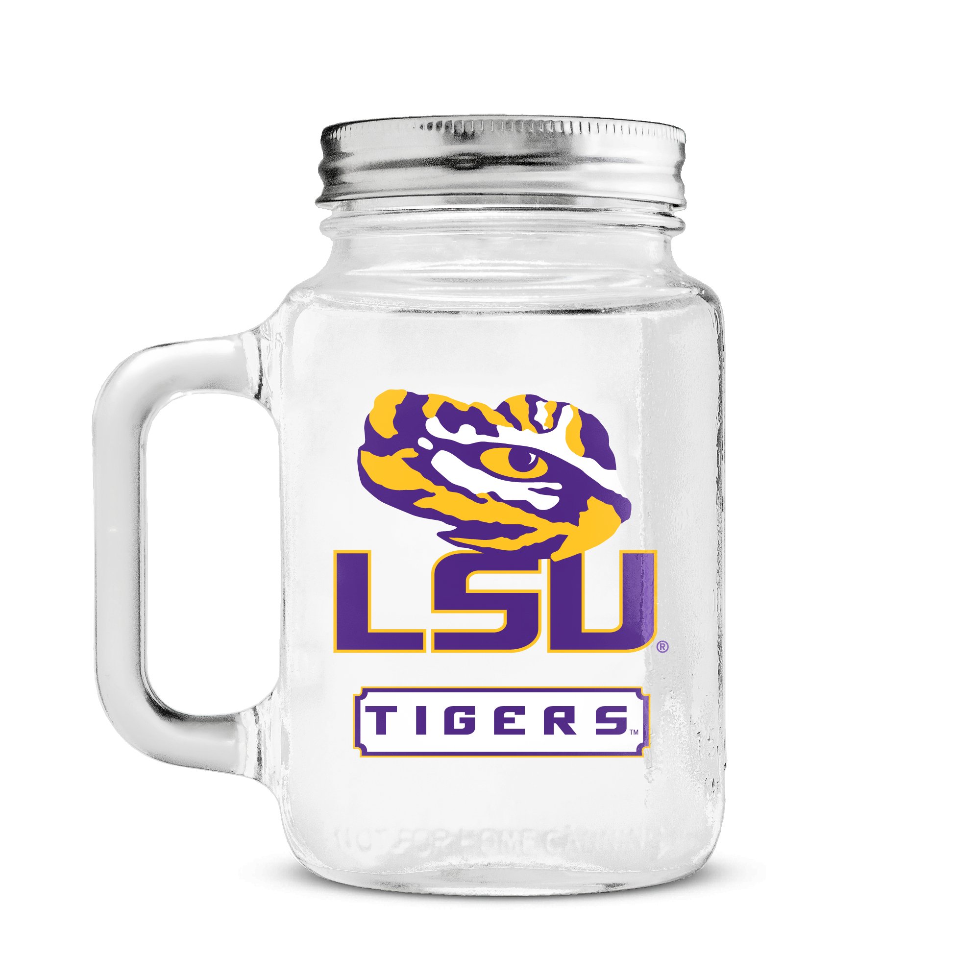 NCAA Louisiana State Tigers 20oz Glass Mason Jar