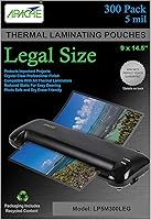 Vista 1 de Apache Paquete de 300 bolsas de laminado de 5 mil, para documentos de tamaño legal de 8.5 x 14 pulgadas (hojas de 9 x 14.5 pulgadas), suministros