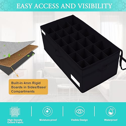 Miniatura 4 de Luvhomee Organizador de almacenamiento de zapatos, se adapta a 24 pares, caja organizadora de zapatos grande para armario, contenedores plegables