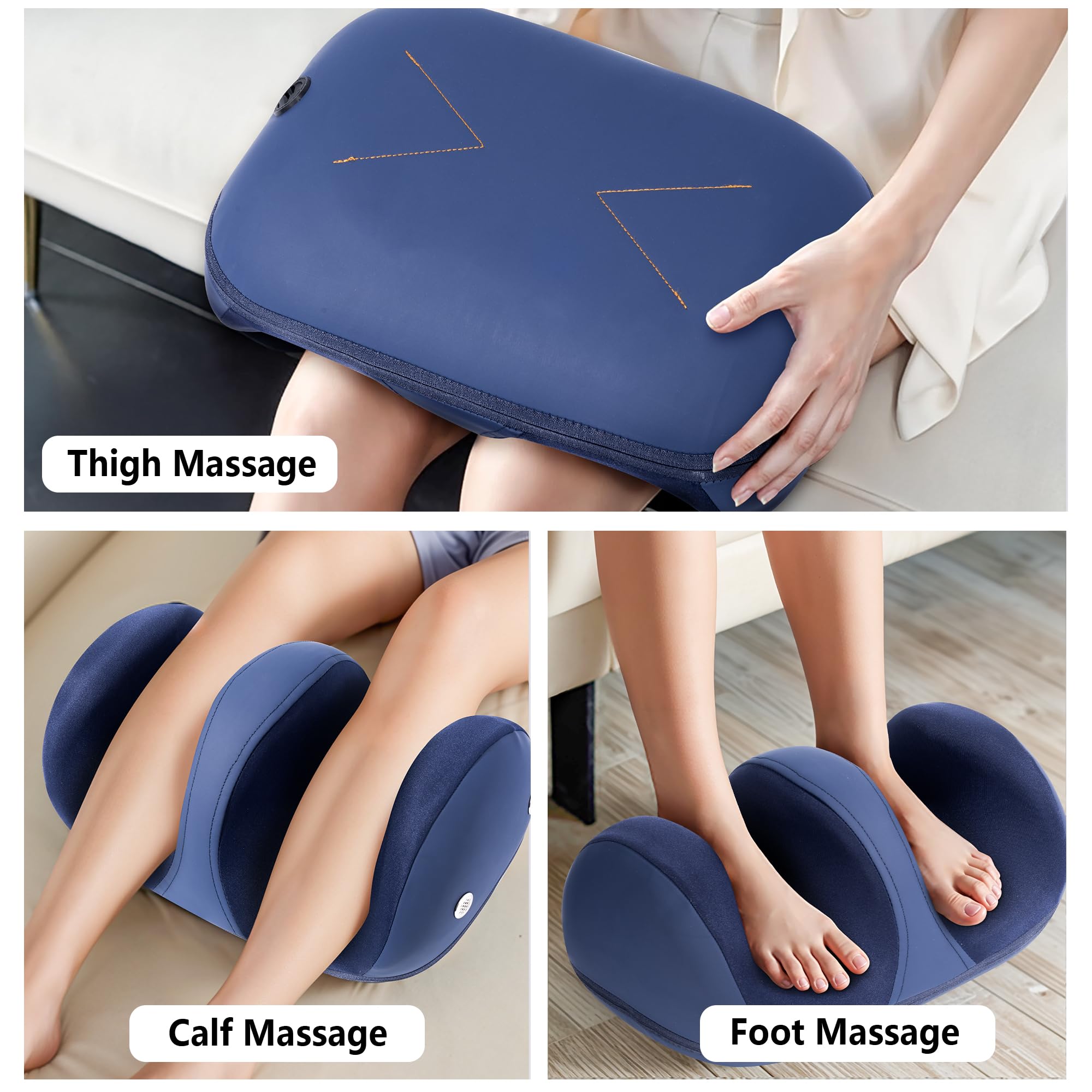 Massaggiatore elettrico per piedi riscaldato, massaggiatore per polpacci e gambe, per fascite plantare, regalo per uomini e donne, massaggiatori per piedi rotanti per dolore e circolazione, con