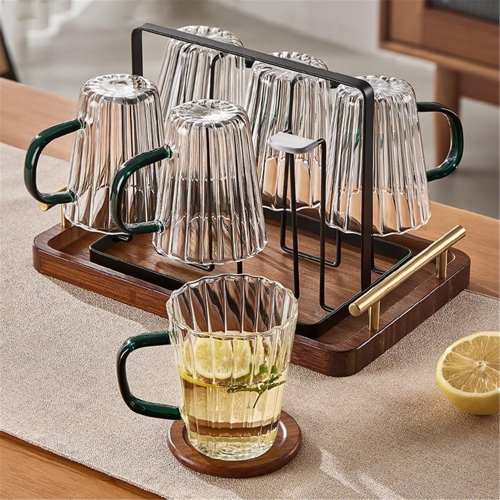 vasos de vidrio Clear Drinking Glasses ,Set of 2 Cristalería de cocina