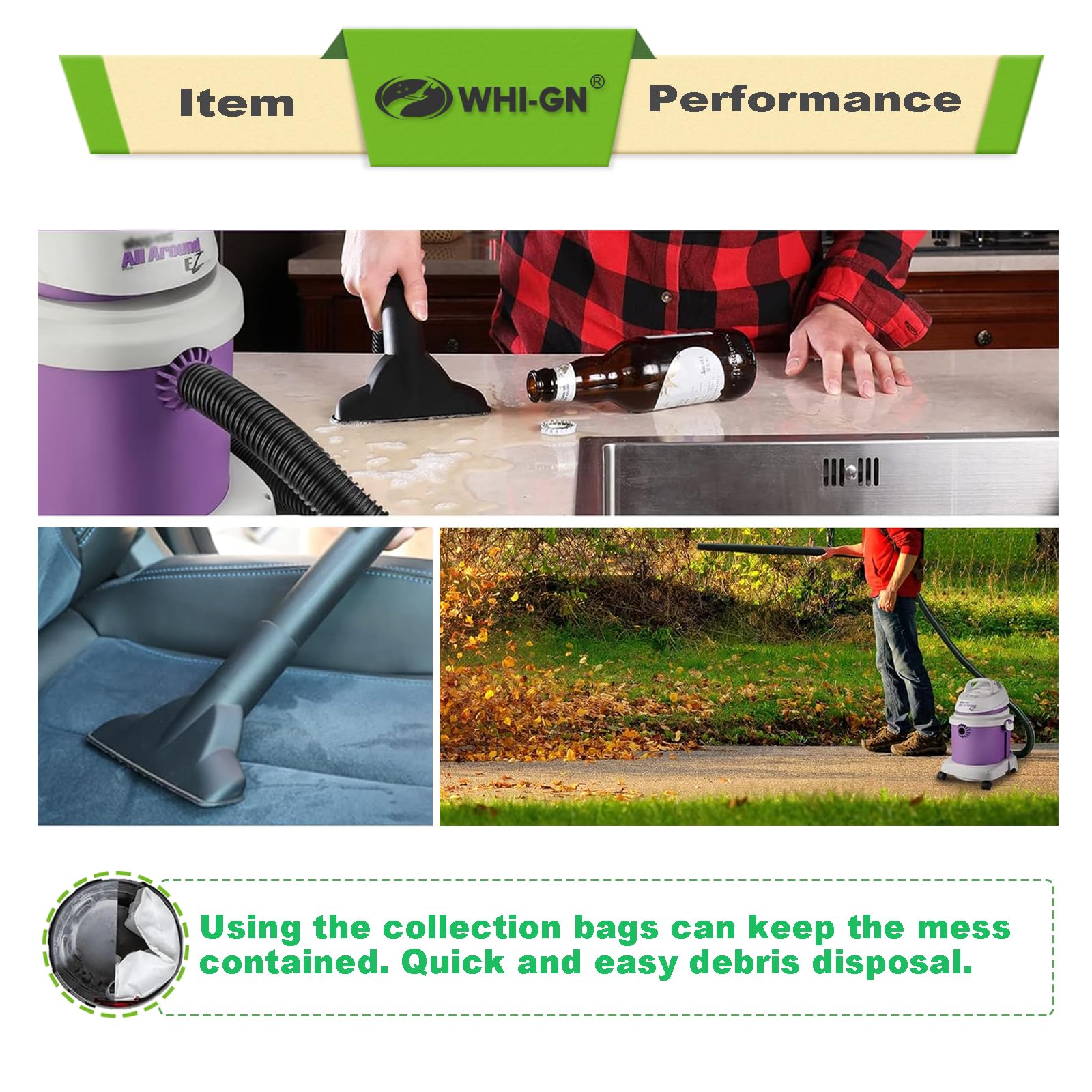 WHI-GN 90660 All-around EZ Collection Bags Type LL, part WHI-GN 90660 All-around EZ Collection Bags Type LL, part