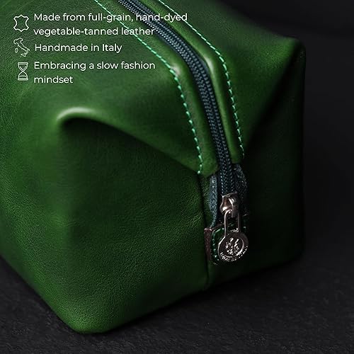 Miniatura 4 de Time Resistance Bolsa de Aseo de Cuero Neceser de Cosméticos Kit Dopp Elegante Italiano