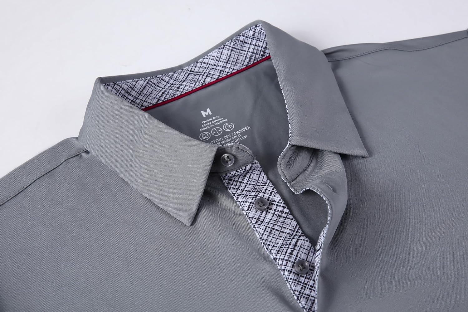 Alex Vando Mens Golf Shirt Moisture Wicking Quick-Dry Solid Short Sleeve Polo Shirts for Men - Image 3