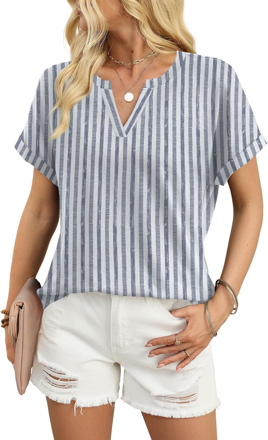 WIHOLL Womens Blouses Spring Tops Short Sleeve Shirts Dressy Casual Summer Vacation Fashion Clothing 2026 - Image 4