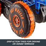 Hot Wheels Monster Trucks Remote Control Toy Vehicle, Large-Scale RC Tiger Shark Climber with 3 Modes of Play for Racing, Climbing & Stunting