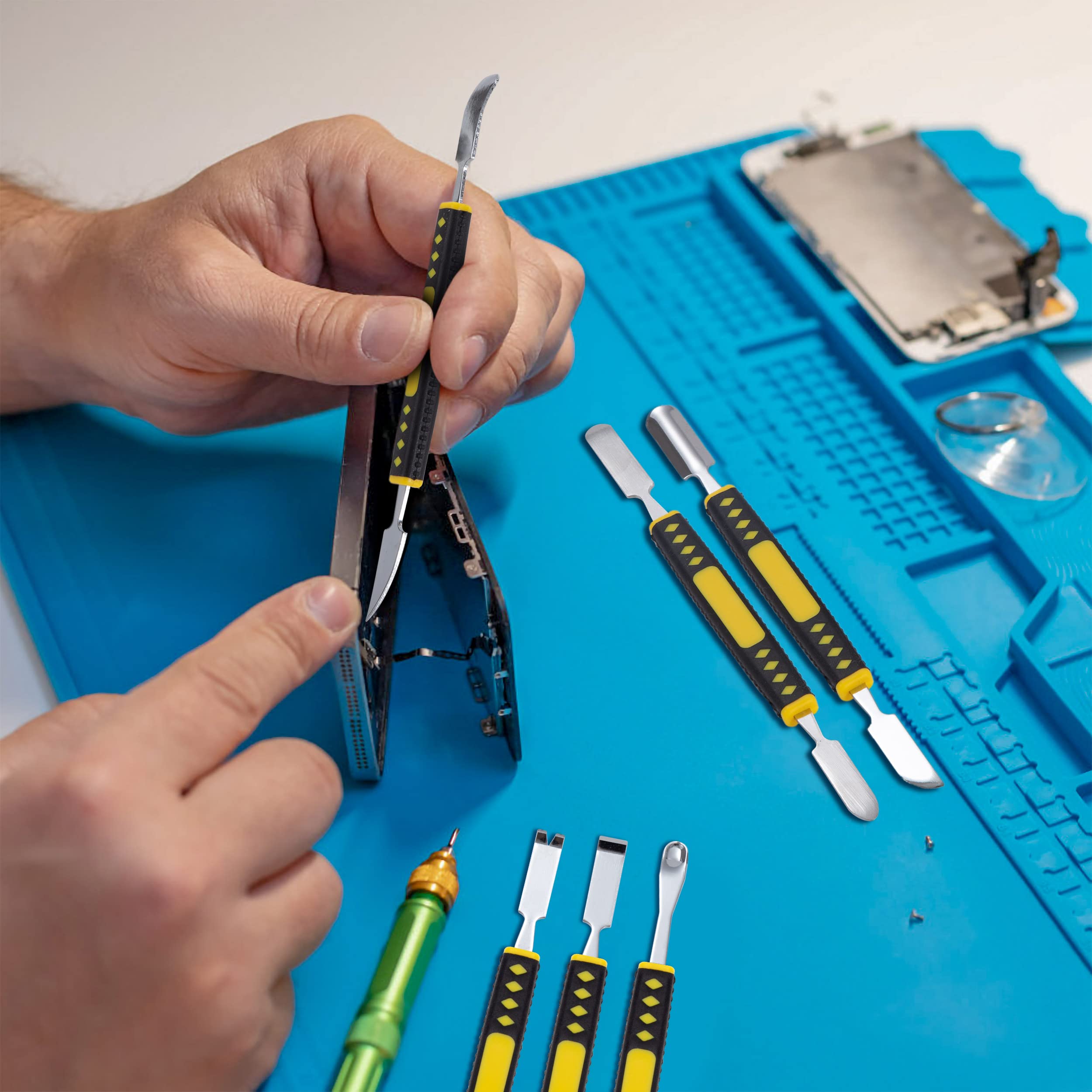 6 Pezzi Strumenti di Riparazione di Elettronica Set di Spudger in Metallo a Doppia Estremità per Tablet iPad Laptop Dispositivo Elettronico Telefoni Cellulari