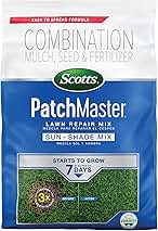 Scotts PatchMaster Lawn Repair Mix Sun + Shade Mix, Combination Grass Seed, Fertilizer, and Mulch, 4.75 lbs.