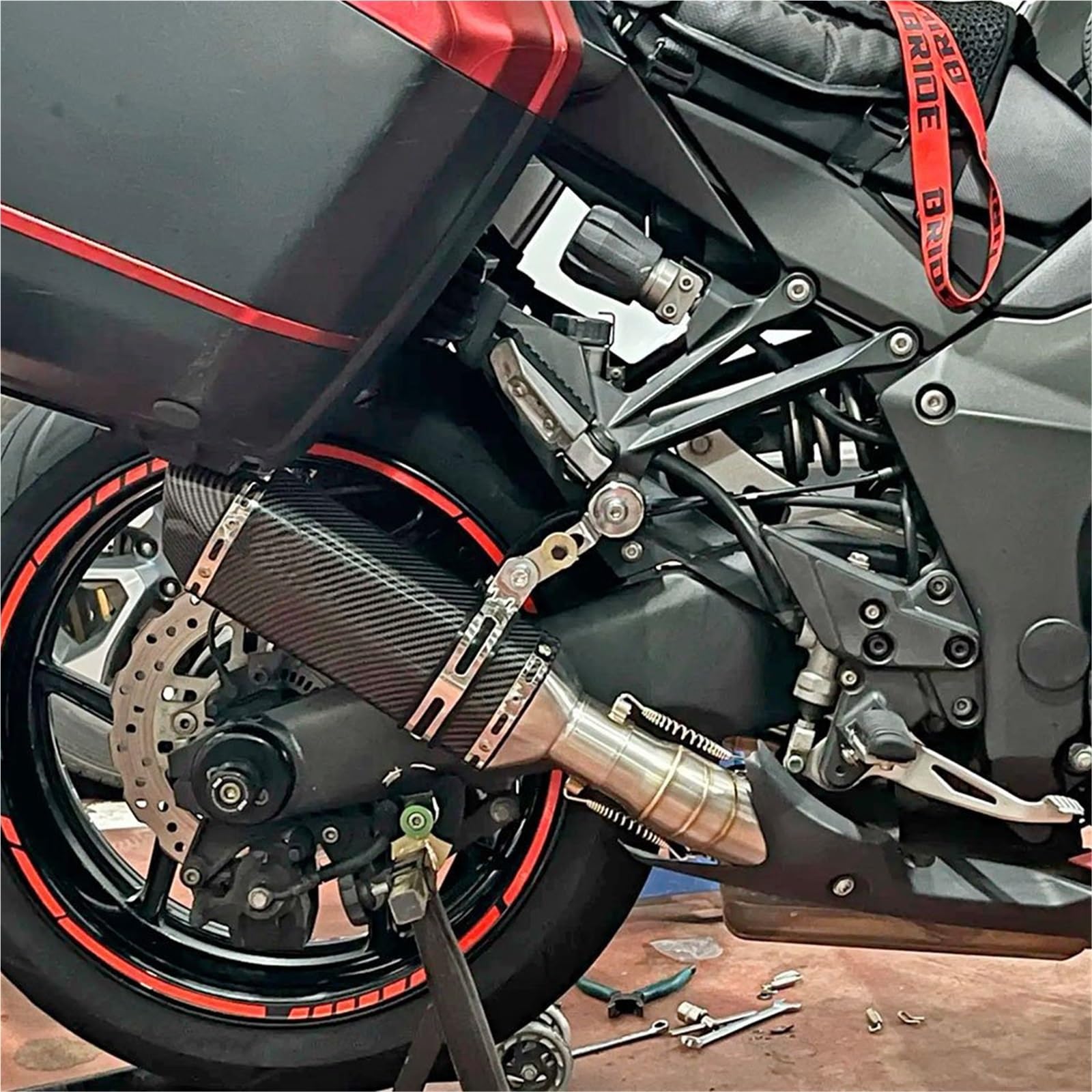 Parte di scarico Silenziatore Di Scarico Centrale Moto Per Kawasaki