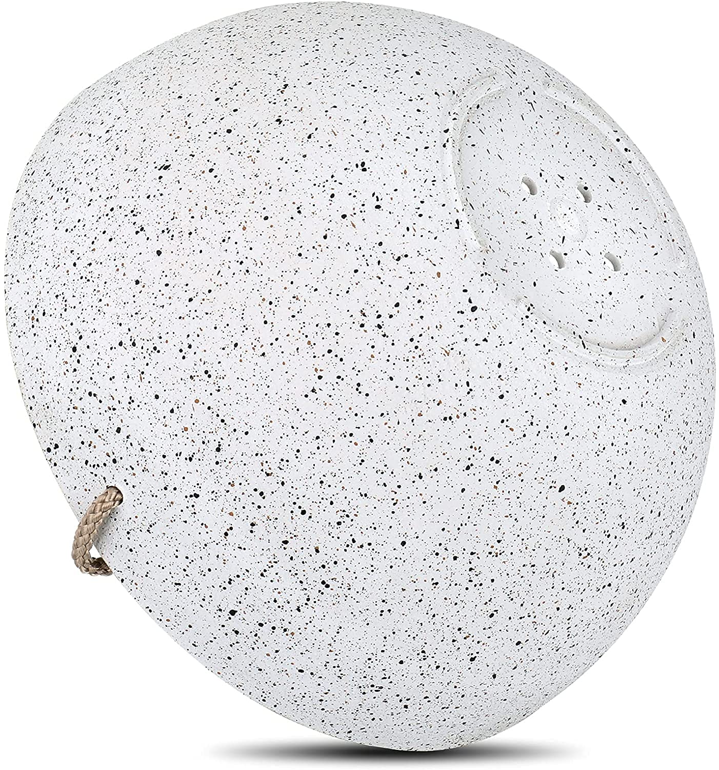 LATERN 2 Pièces Pots De Fleurs Suspendus, 25cm Blanc Moucheté Pots De Fleurs Suspendus Avec Trous De Drainage Et Bouchons, Jardinières Suspendues pour Boho Home Garden Decor