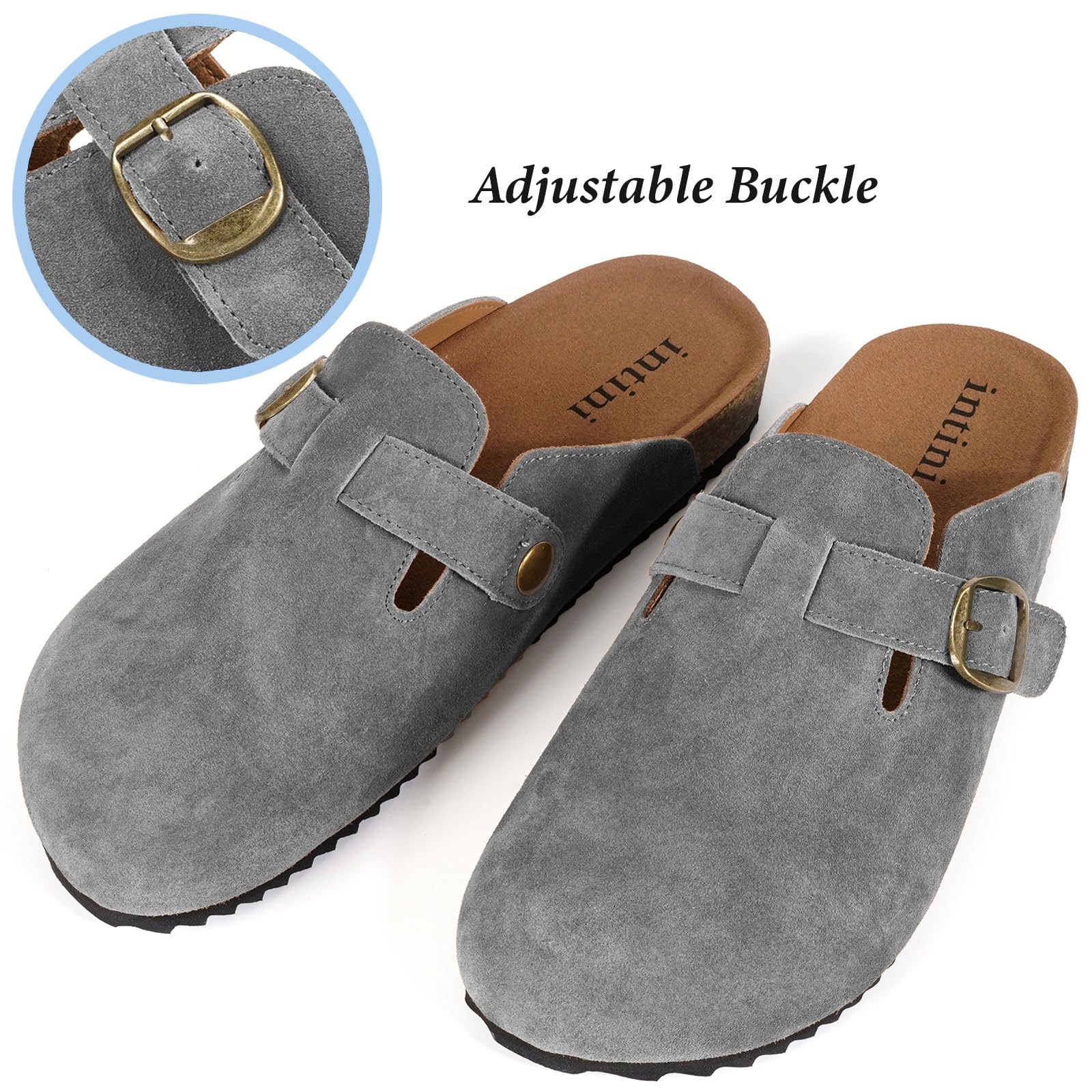 Sabot Donna Ciabatte Uomo Chiuse con Comodo Pantofole in Pelle Scarpe da Giardino Traspirante Sandali Ciabatta 36-46