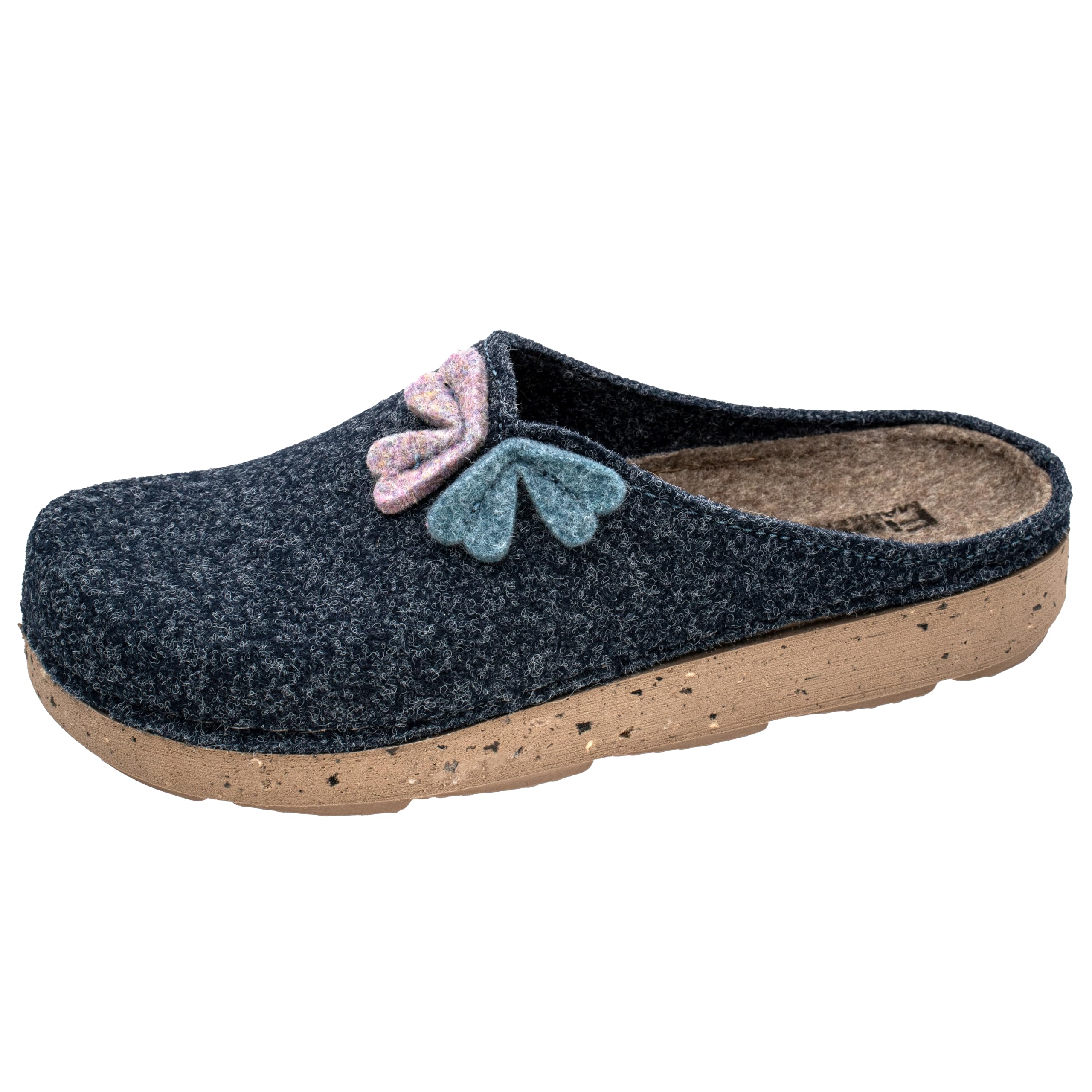 Fischer Damen Hausschuh aus recyceltem Filz mit markanter Sohle Anne 656305