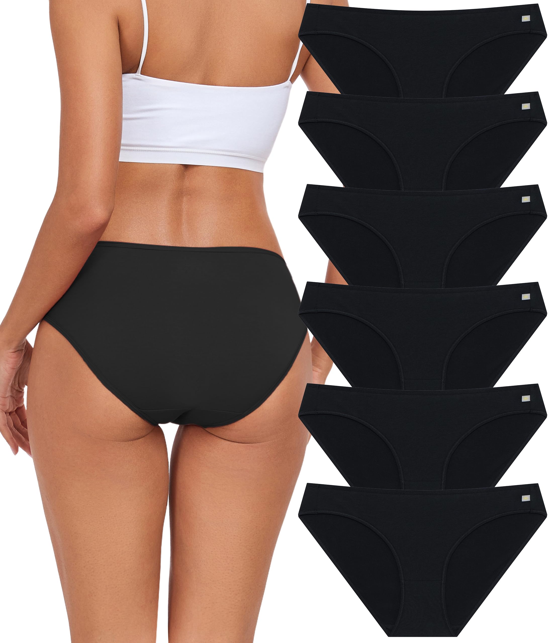 EA'S SECRET Unterhosen Damen Baumwolle Mehrpack Hipster Atmungsaktive unterwäsche Damen Basic Bequem Bikini Panties