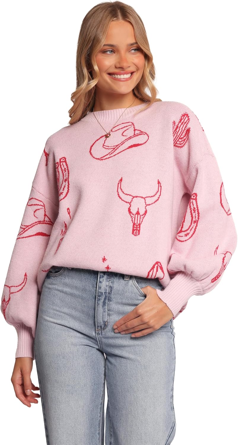 Petal & Pup Women's Jax Western Knit Sweater