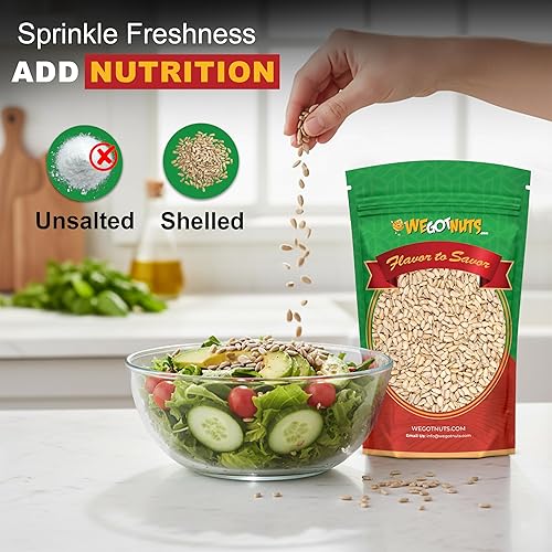 Miniatura 5 de We Got Nuts - Semillas de girasol crudas - Semillas de girasol sin cáscara Kosher de alta calidad - Aperitivo natural y saludable para fitness y