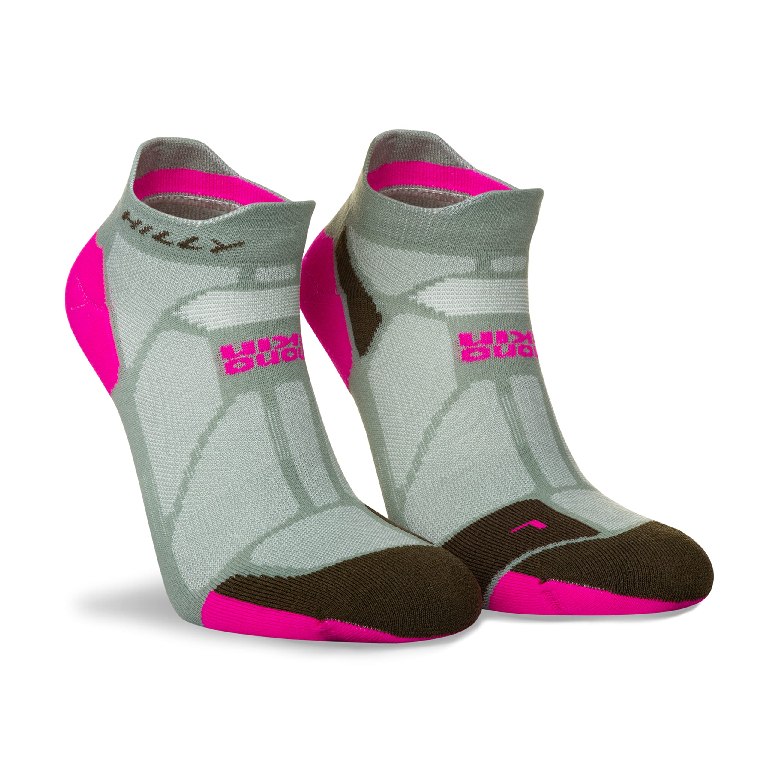 Hilly, Marathon Fresh, Anti-Odour - Anklet - Min Cushioning, Sage/Fluo Pink, Size M