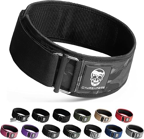 Miniatura 24 de Gymreapers Cinturón de Levantamiento de Pesas con Bloqueo Rápido para Hombres Cinturón de Gimnasio para Powerlifting Cinturón de Peso Muerto con